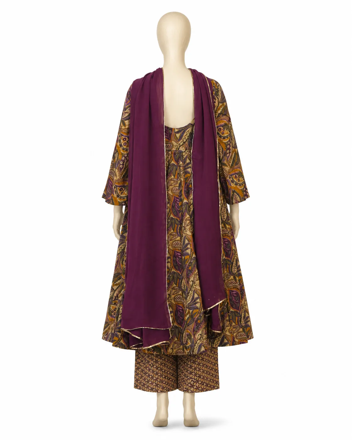 Women’s Printed Anarkali Kurta Set with Dupatta view 2